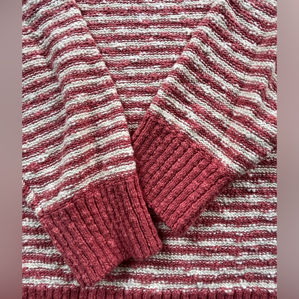 L.L. Bean Cotton Slub Rollneck Stripe Pullover Sweater. Women's Size: XL. - Picture 6 of 9
